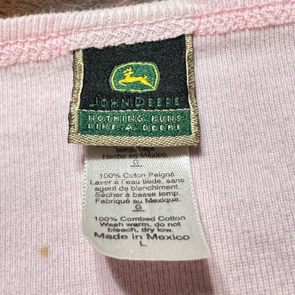 John Deere 100% Cotton Pink Girl’s T Shirt with John Deere Logo - Picture 3 of 6
